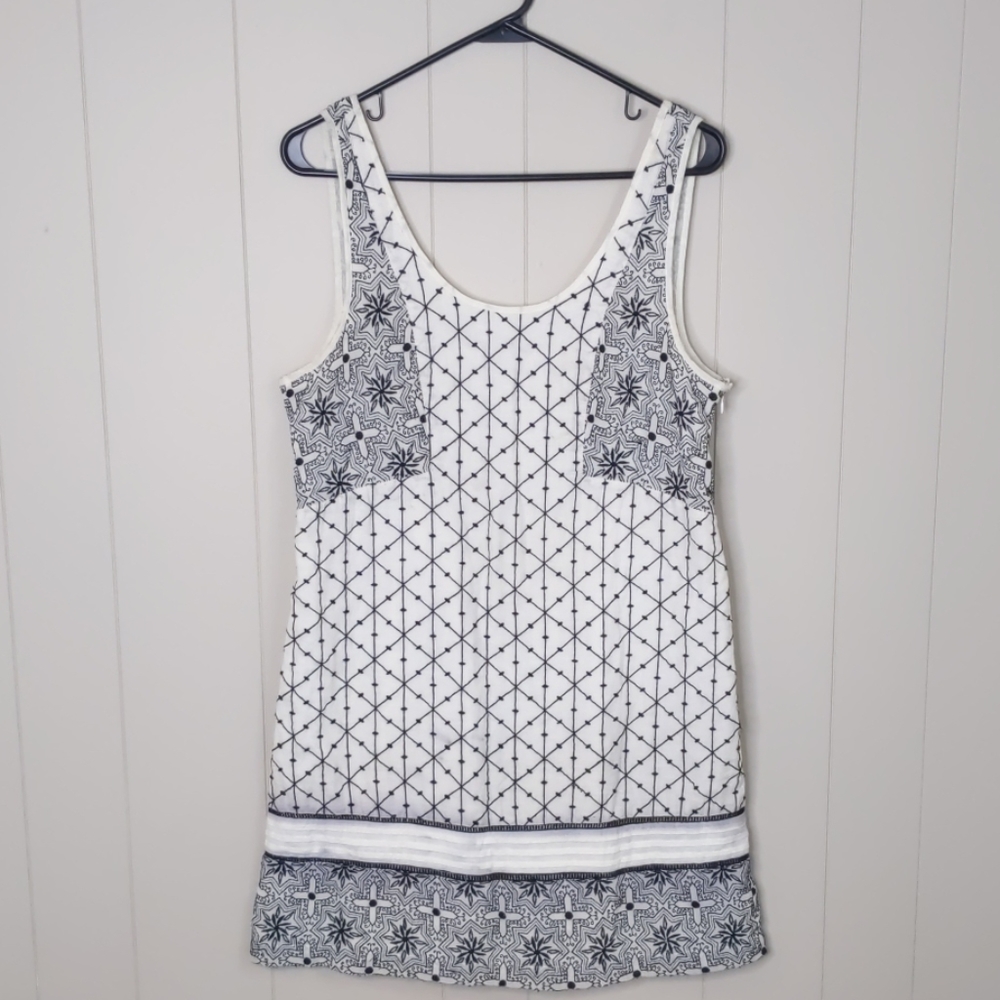 Free People Linen Embroidered Scoop Back S…